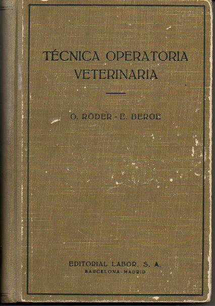 TECNICA OPERATORIA VETERINARIA.