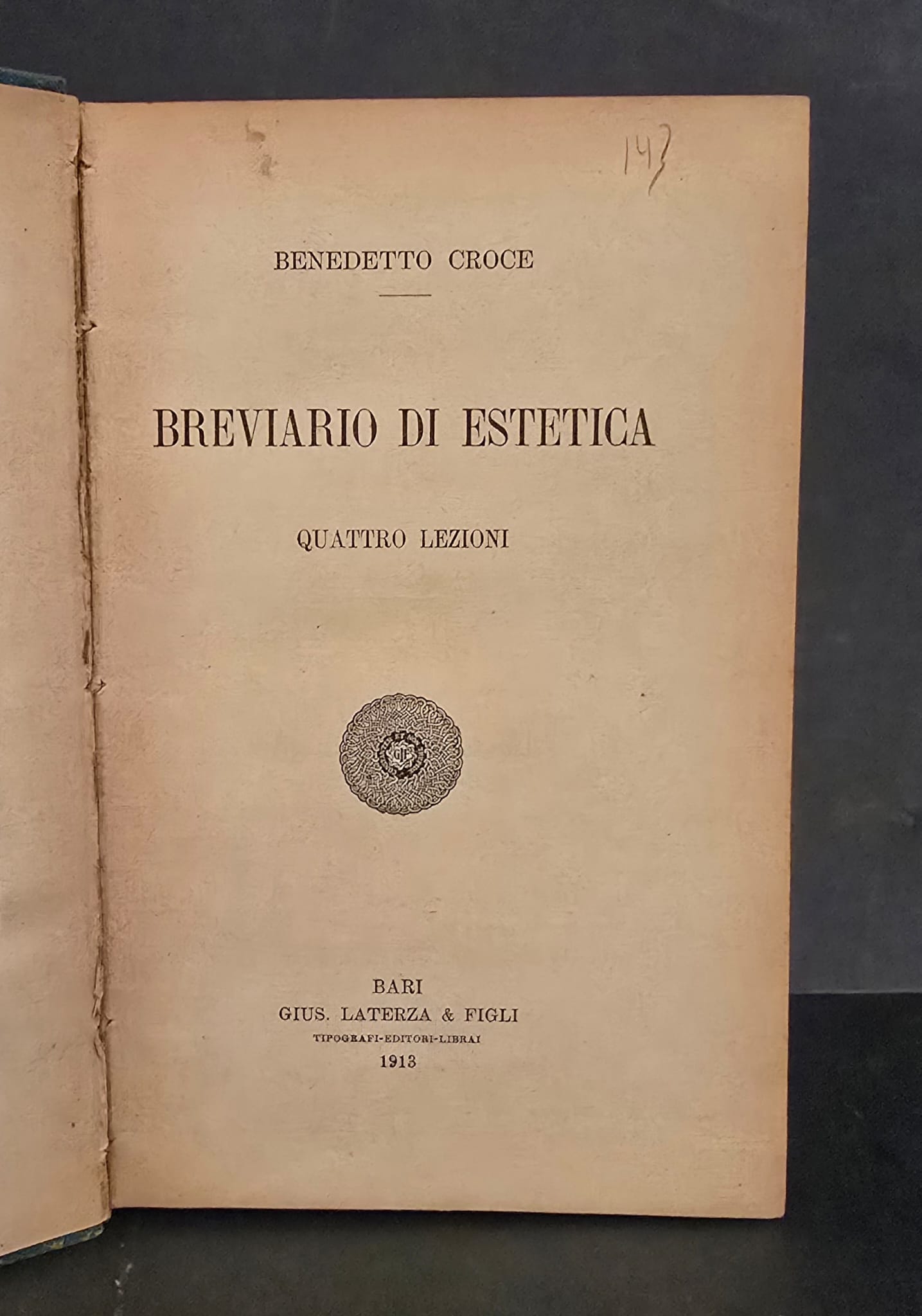 Breviario di Estetica. Quattro Lezioni.