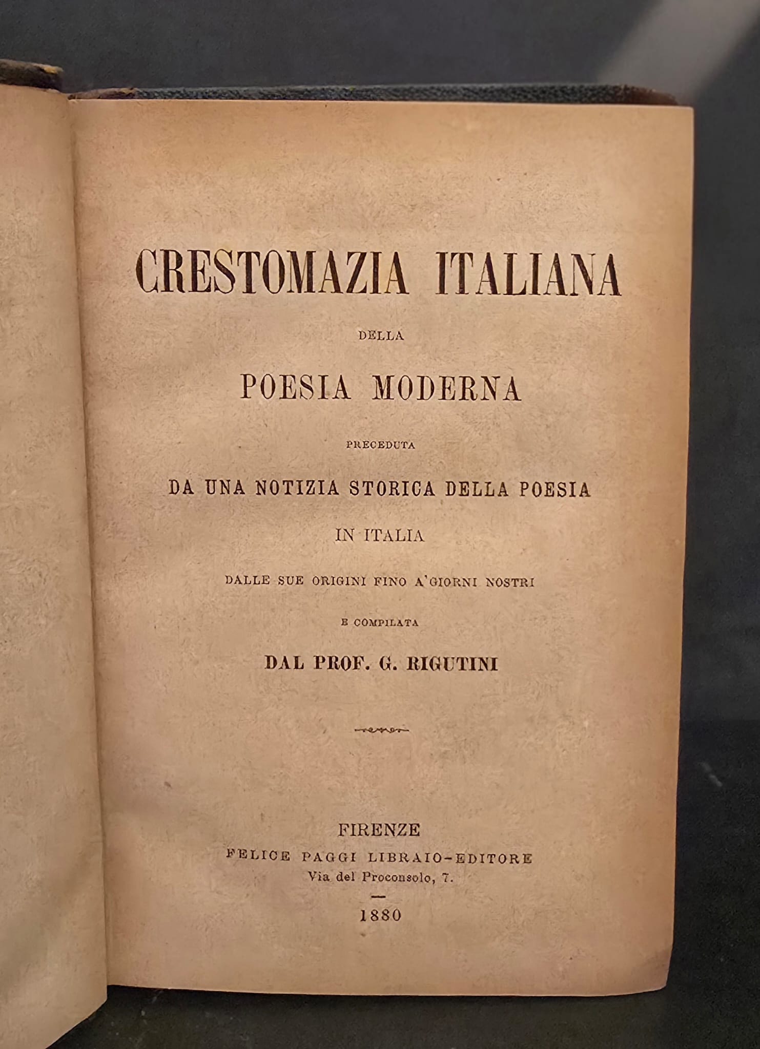 Crestomazia italiana della poesia moderna