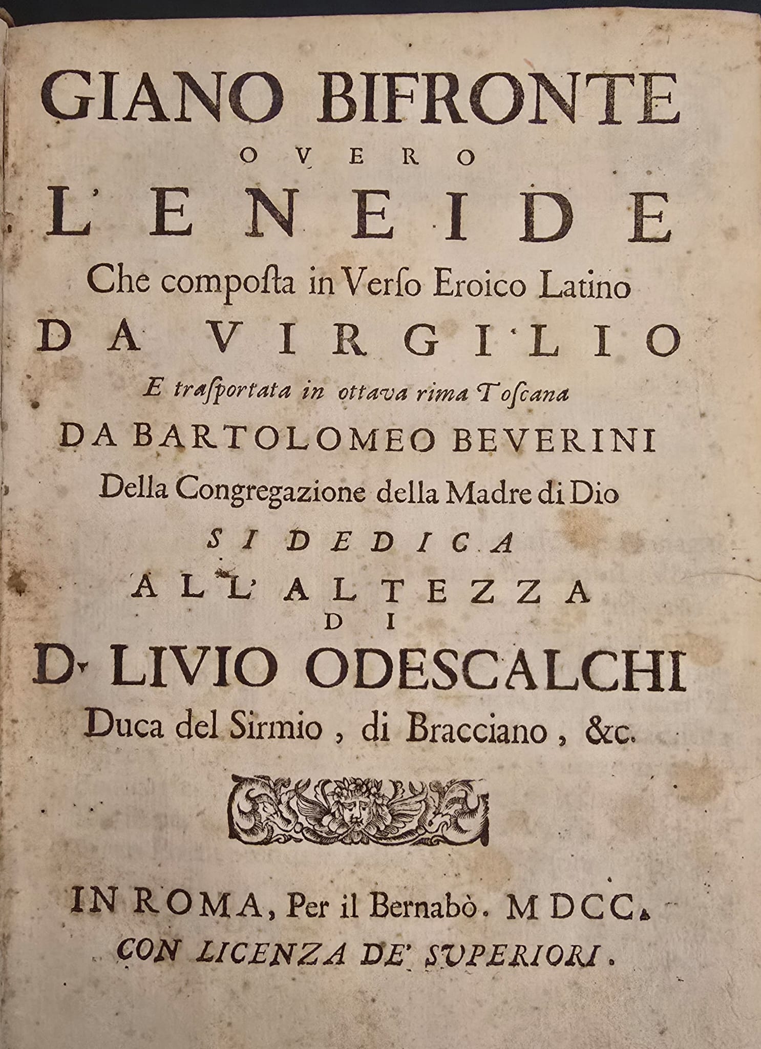 Giano Bifronte overo L’Eneide Che composta in Verso Eroico Latino …