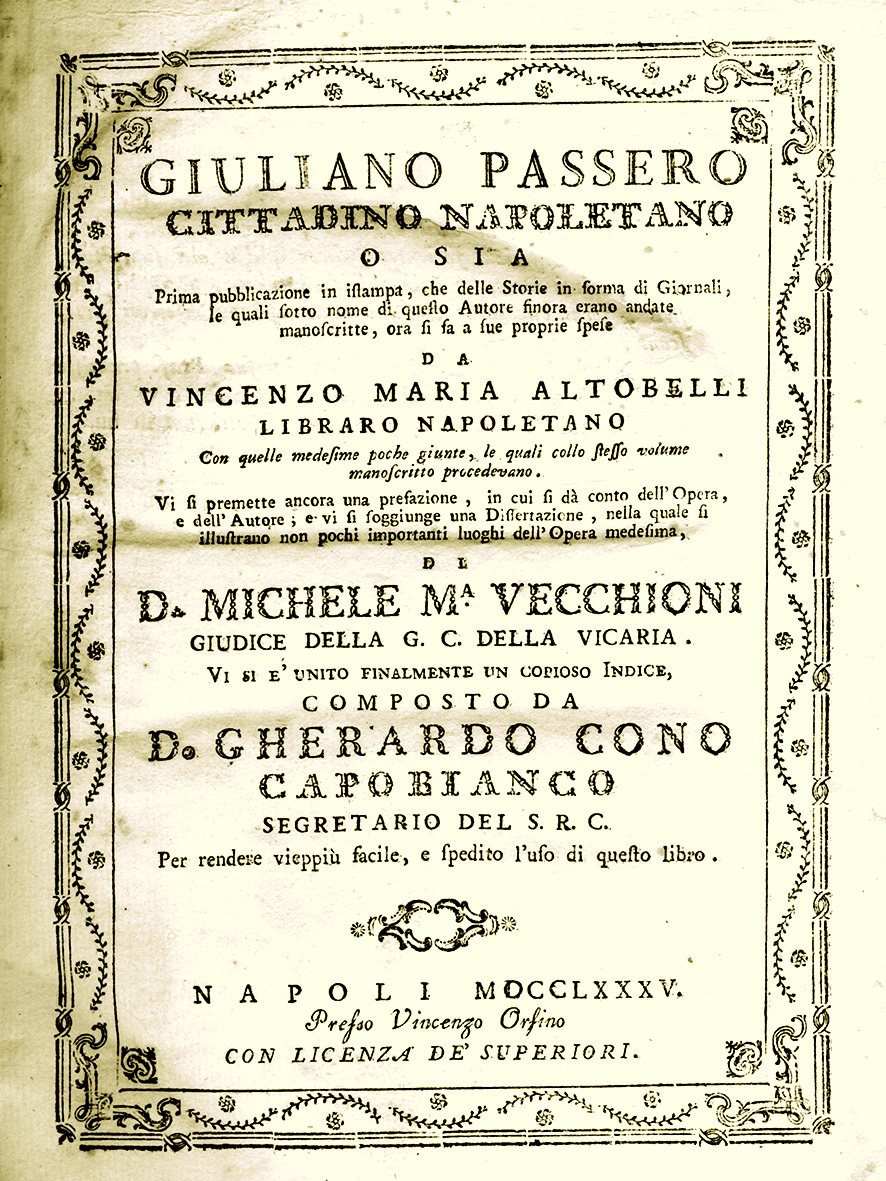 Giuliano Passero Cittadino napoletano