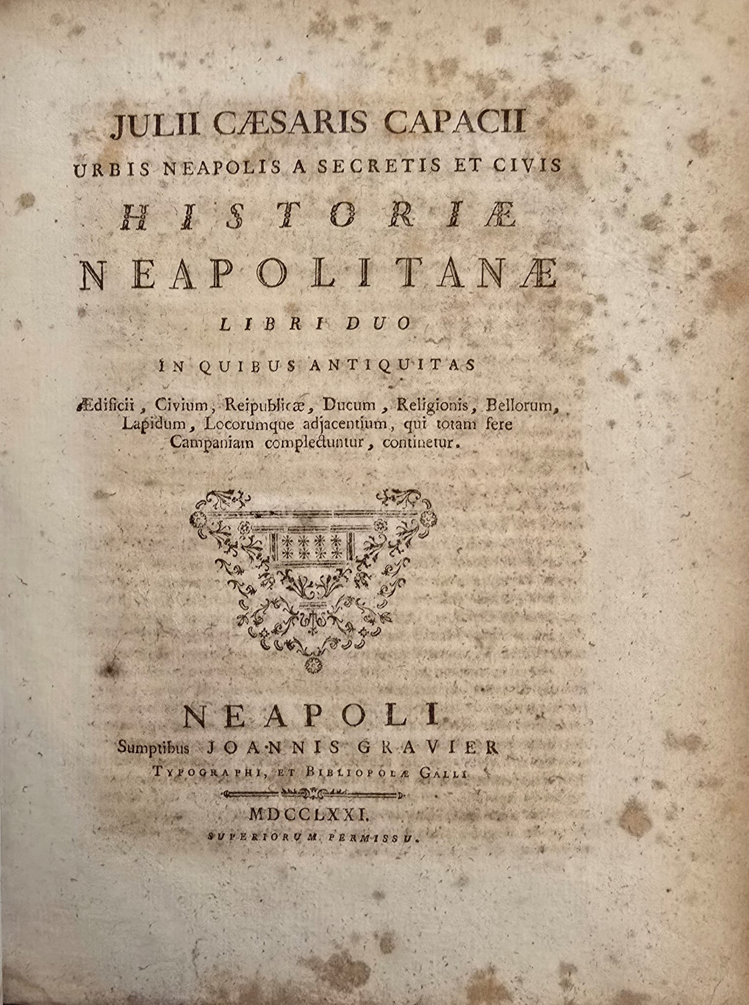 Historiae Napolitanae. Libri duo.