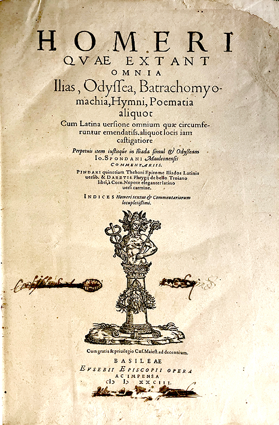 Homery Quae extant omnia. Ilias. Odyssea. Batrachomyomachia. Hymni. Poematia aliquot.