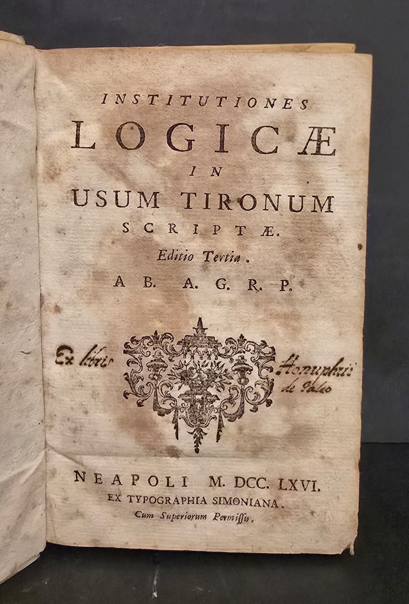 Institutiones Logicae. In Usum Tironum Scriptae