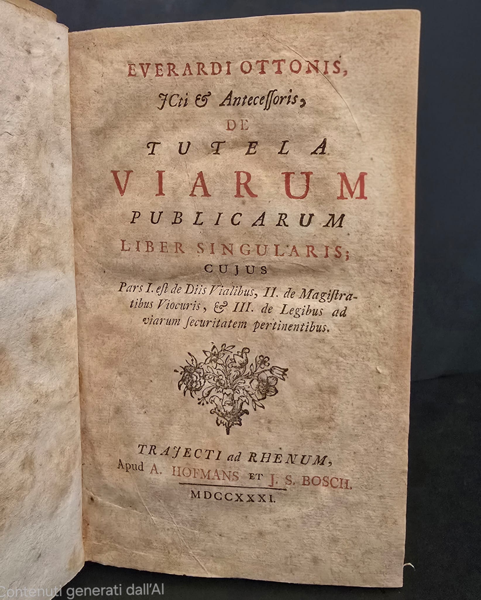 Jecti et Antecessoris. De Tutela viarum pubblicarum.