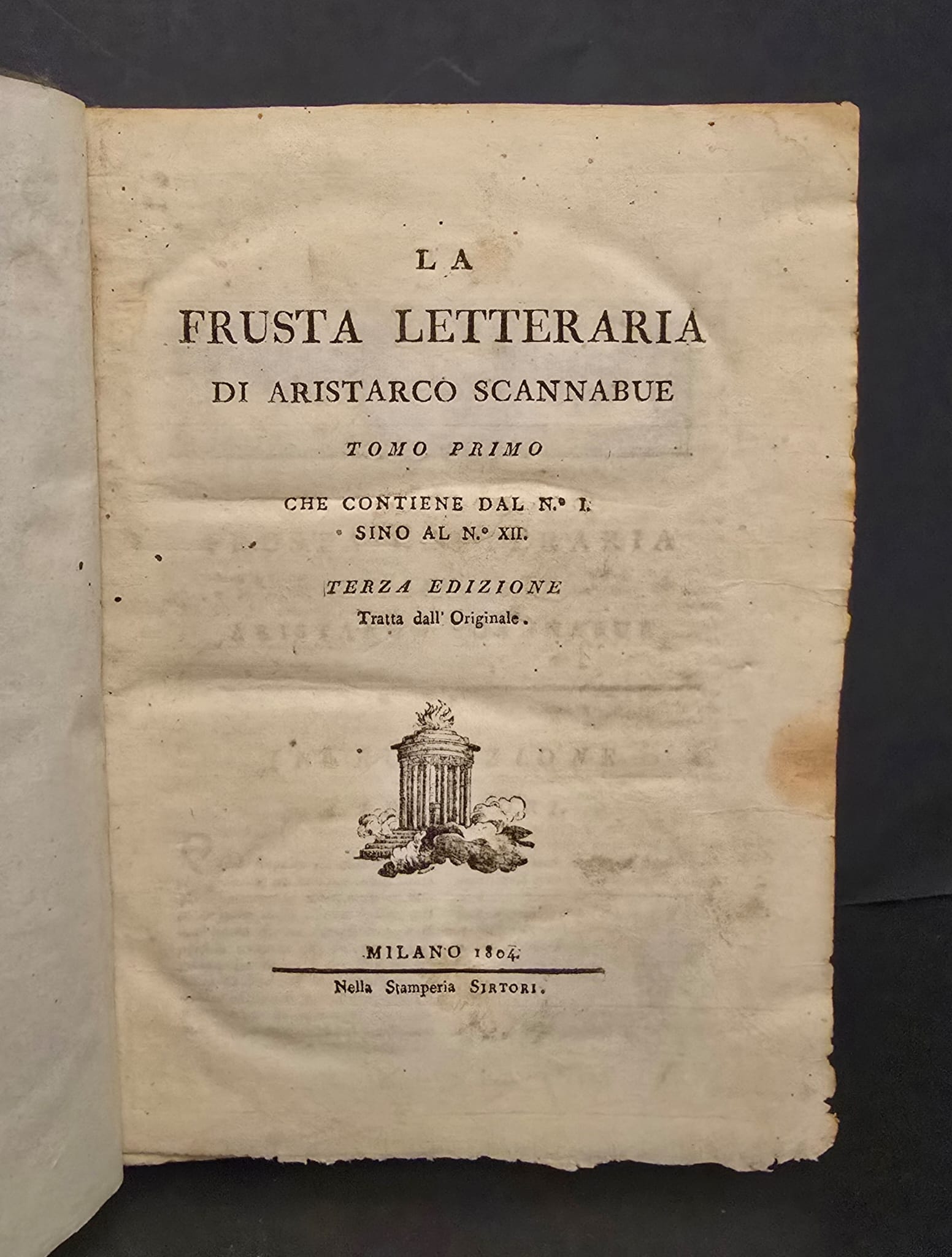 La Frusta Letteraria. Tomo I (II-III).