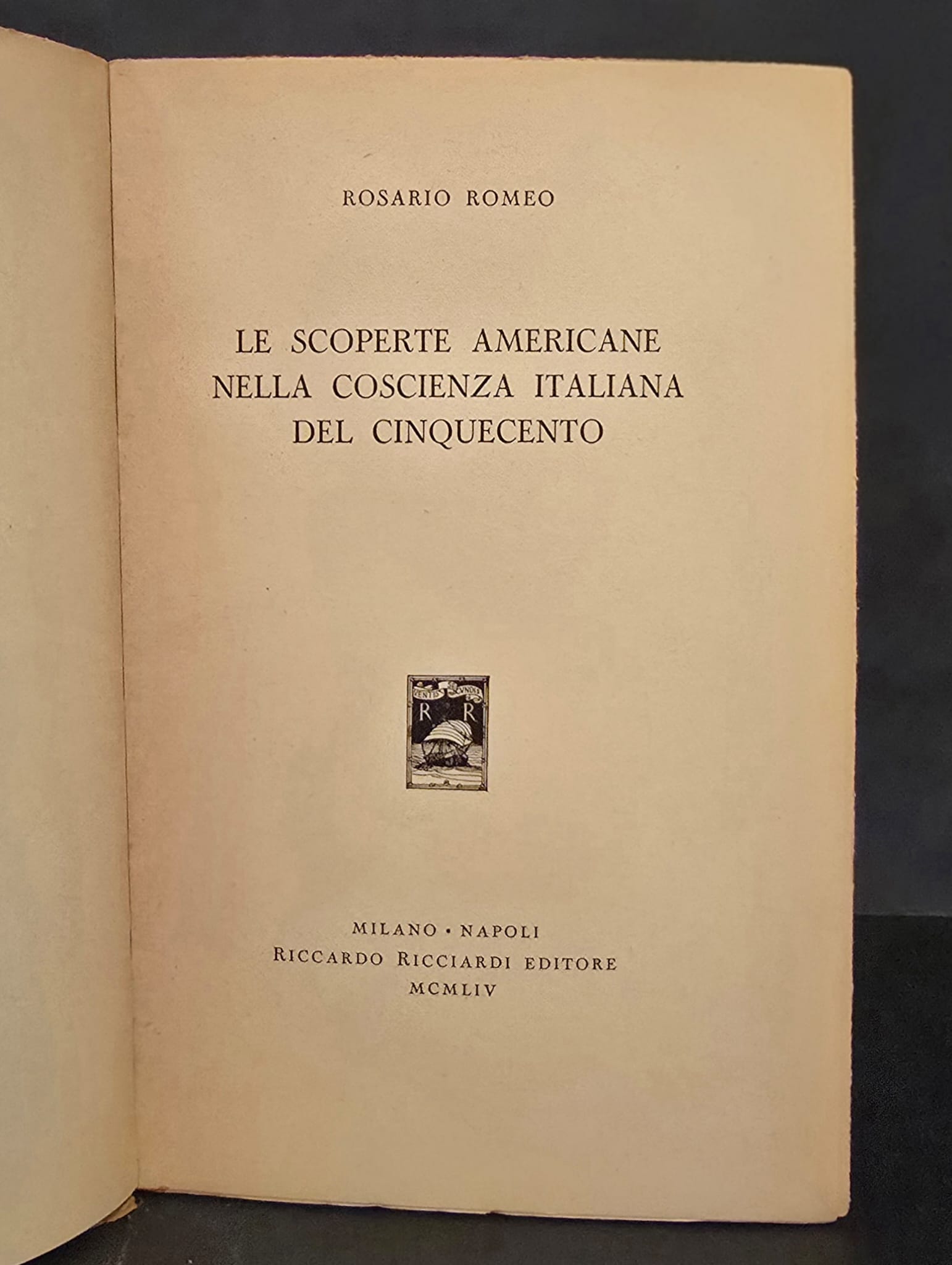 Le scoperte americane nella coscienza italiana del Cinquecento.