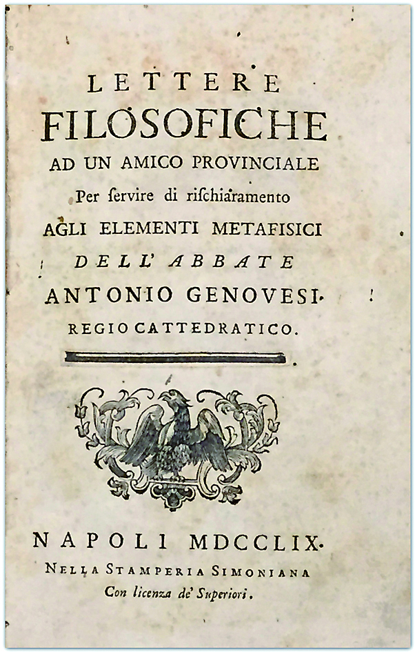 Lettere filosofiche ad un amico provinciale.