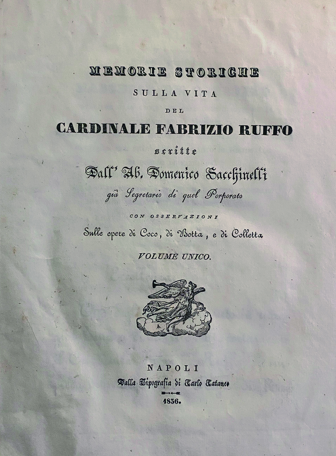 Memorie sulla vita del Cardinale Fabrizio Ruffo