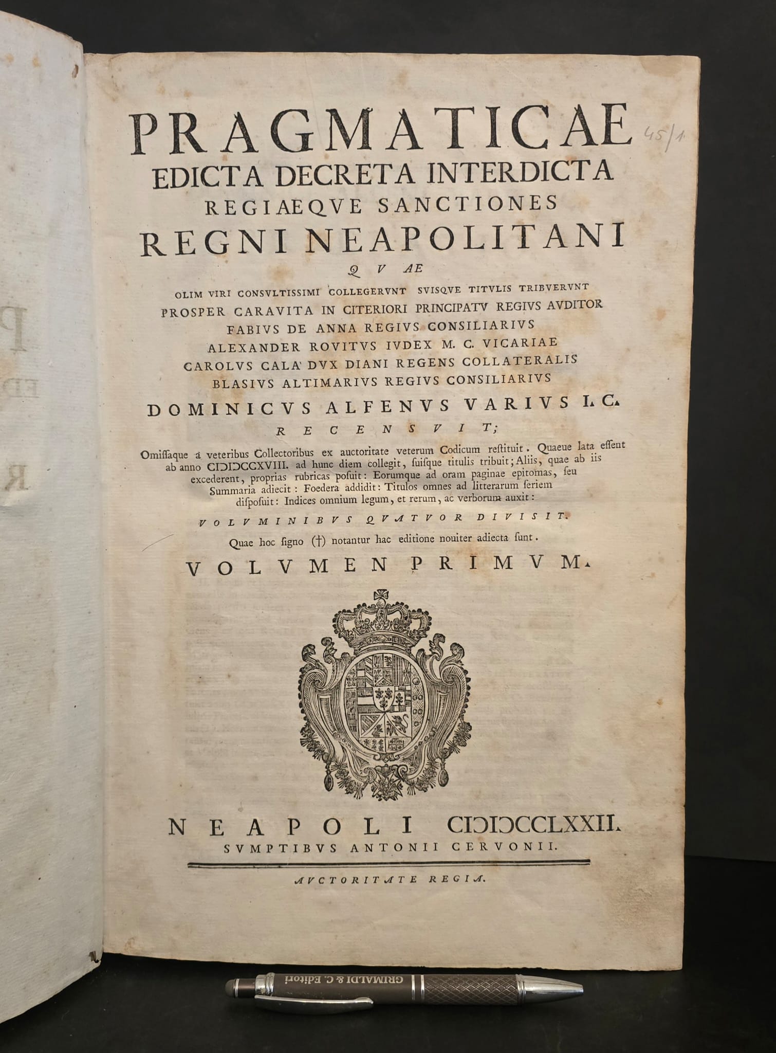 PRAGMATICAE EDICTA DECRETA INTERDICTA Regiaeque sanctiones Regni Neapolitani...
