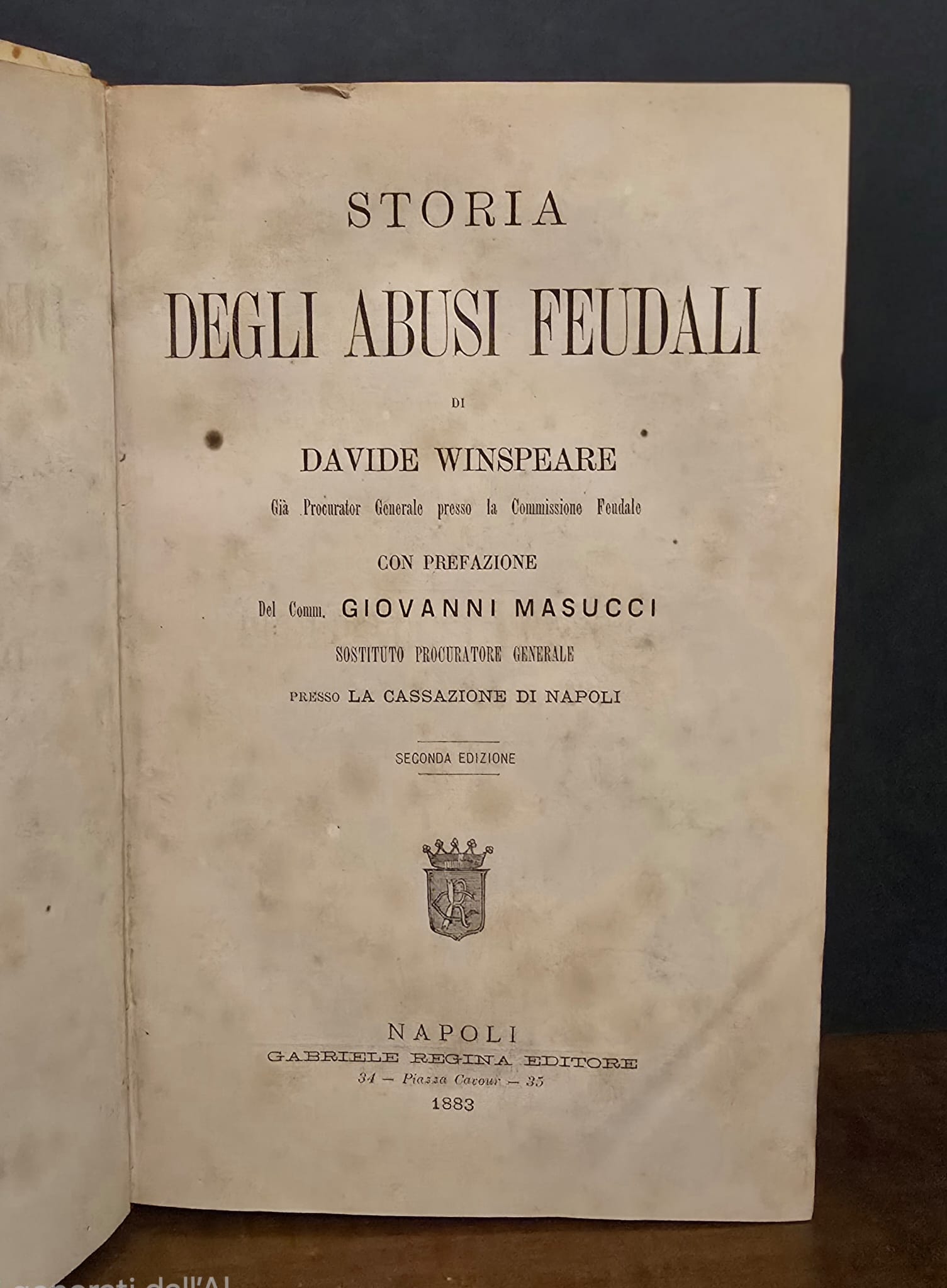 Storia degli abusi feudali.