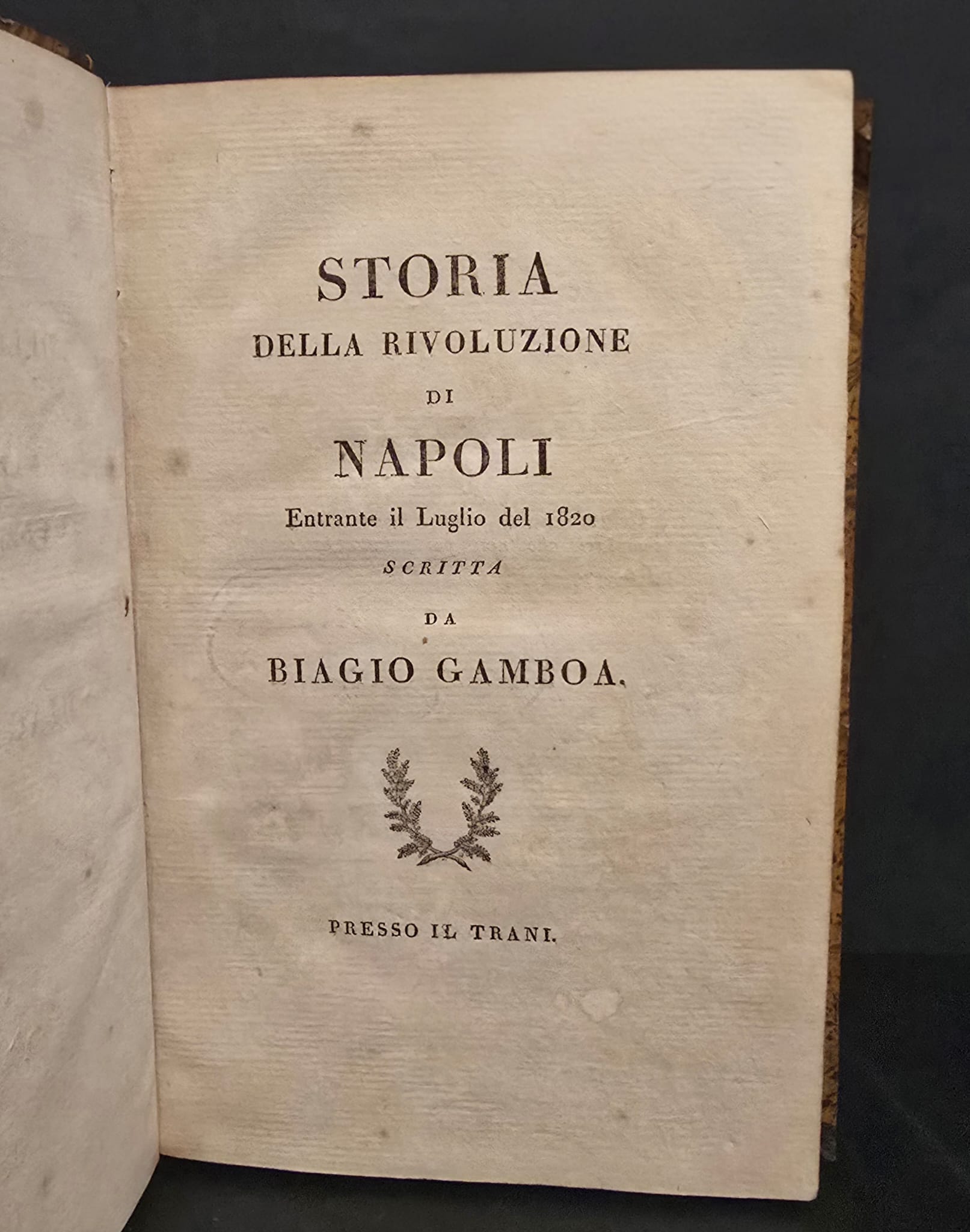 Storia della Rivoluzione di Napoli entrante il Luglio 1820