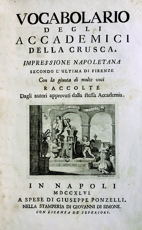 Vocabolario degli Accademici della Crusca.