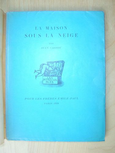 La maison sous la neige. [ édition originale ]