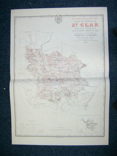 Carte du Canton de St Clar [Saint Clar ] (Atlas …