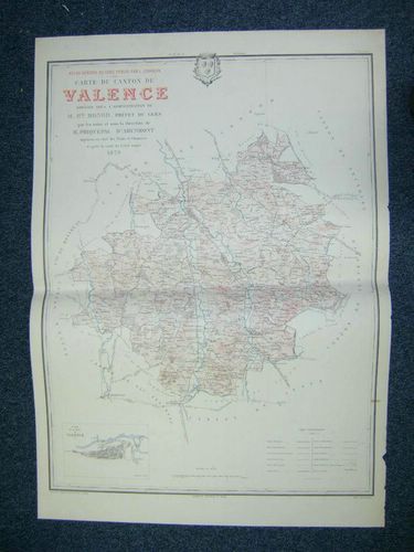 Carte du Canton de Valence (Atlas Général du Gers)