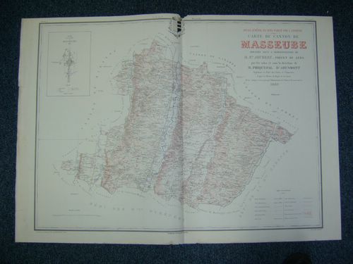 Carte du Canton de Masseube (Atlas Général du Gers)
