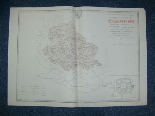 Carte du Canton de Cologne (Atlas Général du Gers)