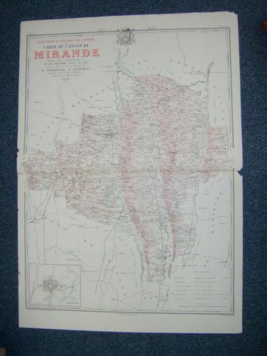 Carte du Canton de Mirande (Atlas Général du Gers)