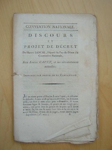 Discours et Projet de Décret de Henry Bancal, Député du …