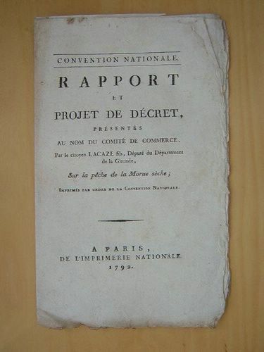 Convention Nationale. Rapport et Projet de Décret présentés au nom …
