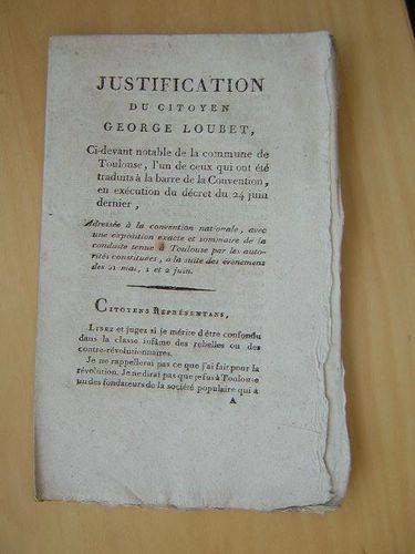 Justification du Citoyen George Loubet, Ci-devant notable de la commune …