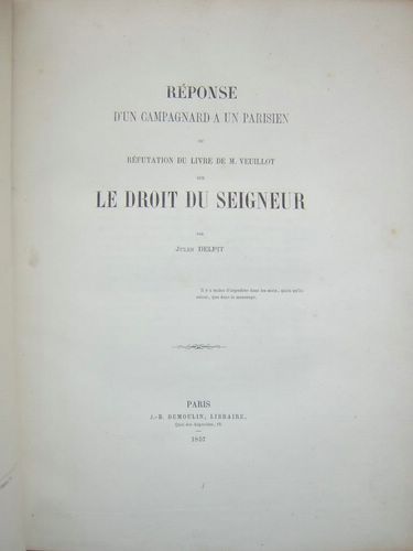 Réponse d'un campagnard à un Parisien, ou réfutation du Livre …