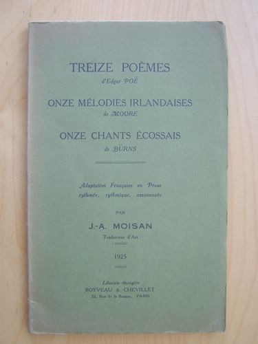 Treize Poèmes d'Edgar Poe - Onze Mélodies Irlandaises de Moore …