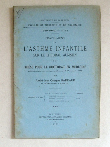 Traitement de l'asthme infantile sur le littoral aunisien.