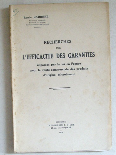 Recherches sur l'efficacité des garanties imposées par la loi en …