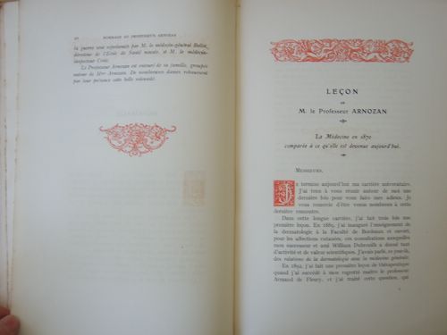 Hommage au Professeur Arnozan. 21 Décembre 1921. [ Professeur Xavier …