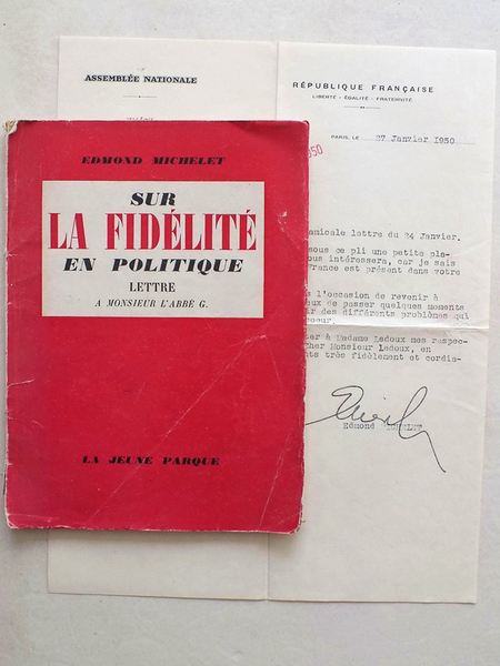 Sur la fidélité en politique. Lettre à Monsieur l'Abbé G. …