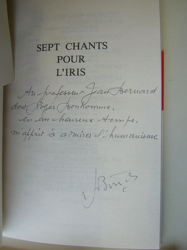 Sept chants pour l’Iris. [ Livre dédicacé par l'auteur - …