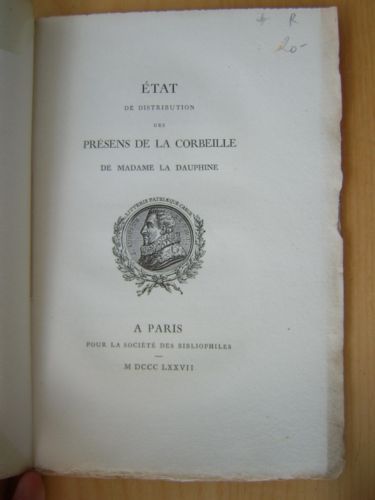 Etat de distribution des Présens de la Corbeille de Madame …