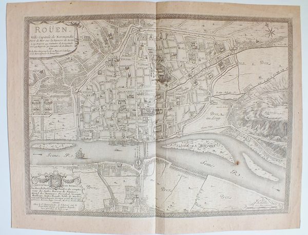 Roüen Ville Capitale de Normandie [ Carte - Plan ]. …