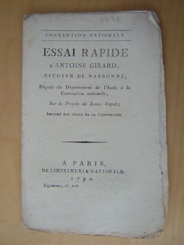 Essai rapide d'Antoine Girard, citoyen de Narbonne, Député du Département …