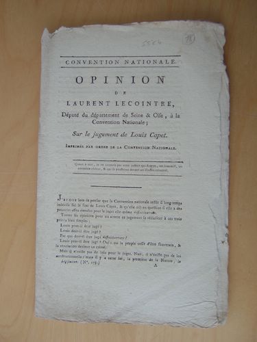 Opinion de Laurent Lecointre, Député du Département de Seine & …