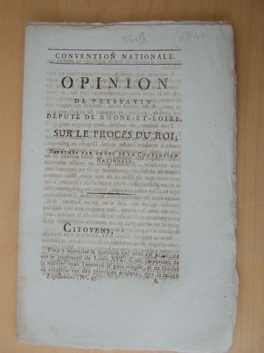 Opinion de Pressavin, Député de Rhône et Loire, sur le …