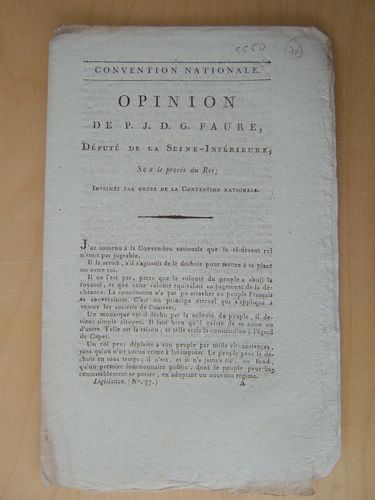 Opinion de P. J. D. G. Faure, Député de la …