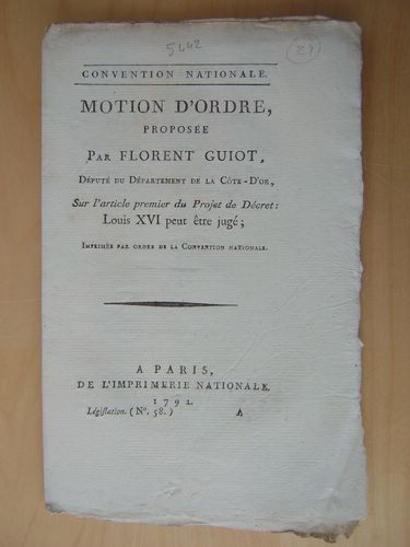 Motion d'ordre, proposée par Florent Guiot, Député du Département de …
