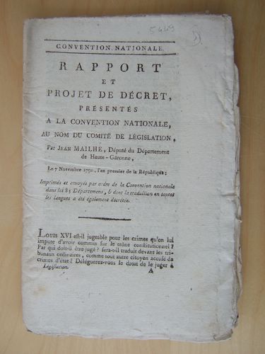 Rapport et projet de décret, présentés à la Convention Nationale, …