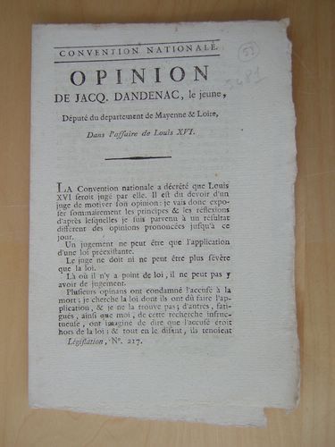 Opinion de Jacq. Dandenac le jeune, Député du Département de …