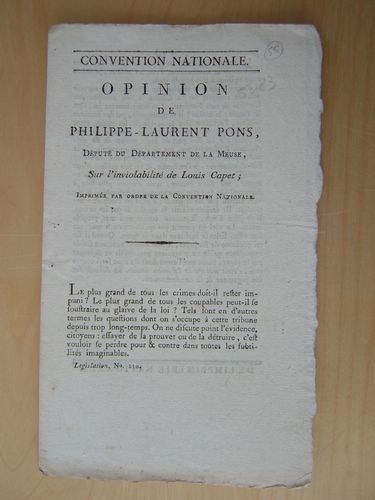 Opinion de Philippe-Laurent Pons, Député du Département de la Meuse, …