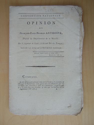 Opinion de François-Paul-Nicolas Anthoine, Député du Département de la Moselle, …