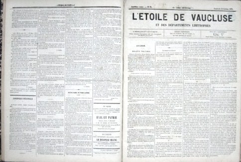 L'Etoile de Vaucluse et des départements limitrophes. (Deuxième Année - …