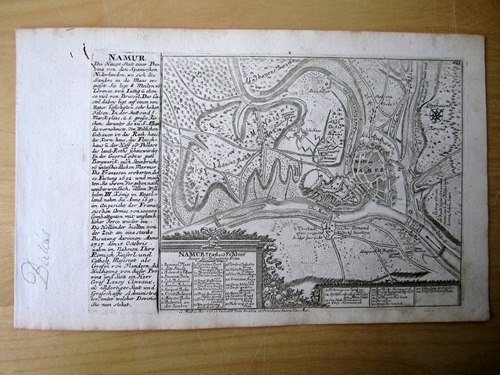 [ Carte de Namur ] Namur Stadt und Schloss Sampt …