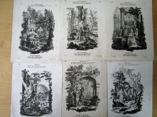 [ 11 Plates from the rare Hertel Historiae et Allegoriae …