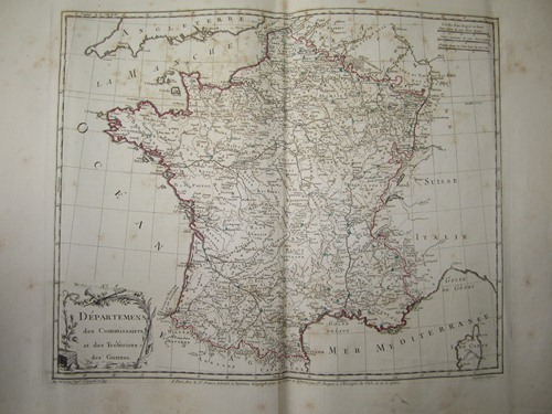 Départemens des Commissaires et des Trésoriers des Guerres [ Carte …