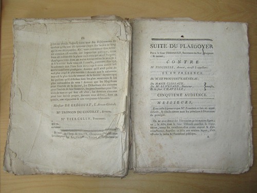 Réplique pour le Sieur Thibault , Secrétaire du Roi, plaignant …
