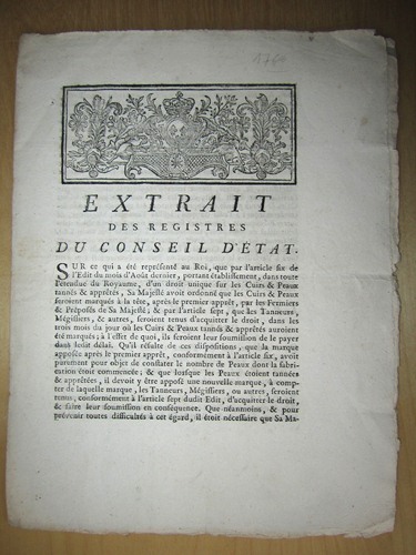 Extrait des Lettres Patentes du Conseil d'Etat. Lettres Patentes sur …